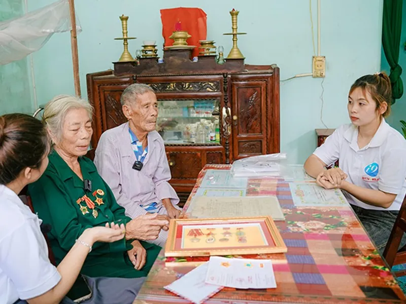 Hình ảnh gia đình và cộng đồng hỗ trợ