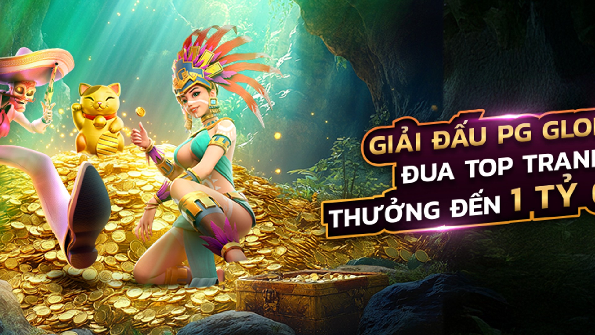 Biểu ngữ ưu đãi lễ hội của lucky8 casino với tiền vàng và biểu tượng may mắn